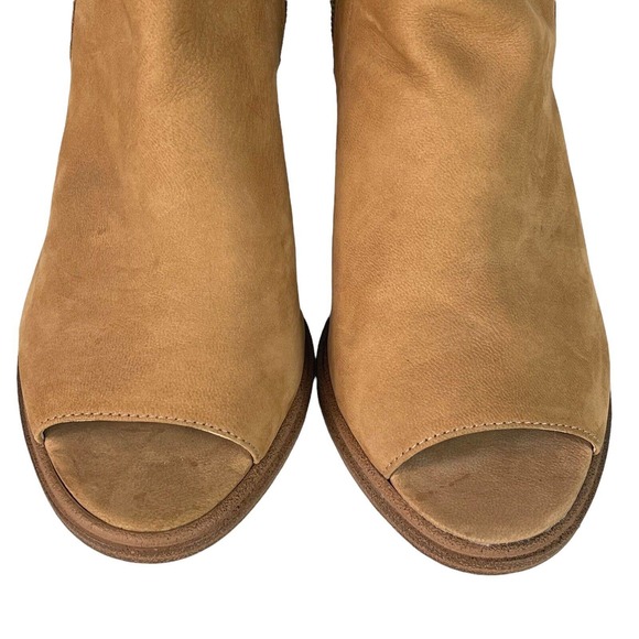 Vince Camuto Womens VC-Kemelly Peep Toe Ankle Booties Brown Womens Size 6.5 M - Picture 4 of 12